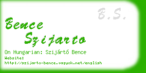 bence szijarto business card